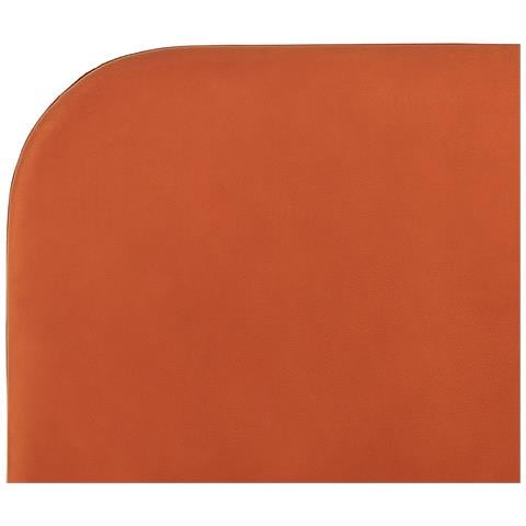 Letto Velluto Flayat 160 X 200 Cm Arancione - Foto 2