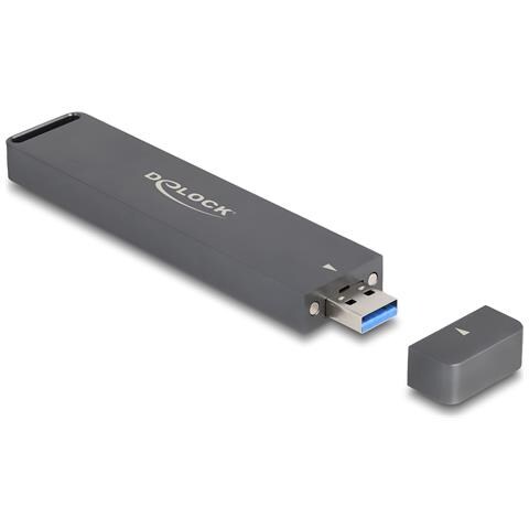 Alloggiamento esterno per M. 2 NVME PCIe SSD o SATA SSD con USB 10 Gbps Tipo-A maschio - Foto 1