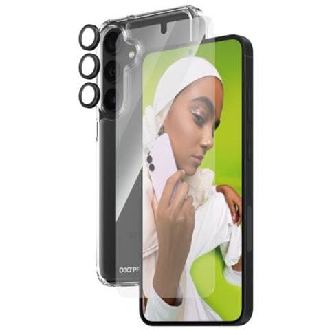3-in-1 Bundle Glas, Case, Cam Pellicola Proteggischermo Trasparente Samsung 1 Pz - Foto 1