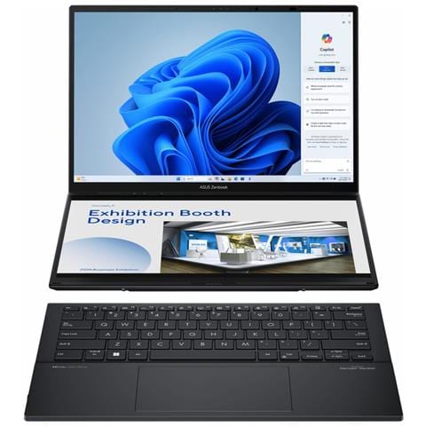 NotebookZenbook Duo Monitor Touch Screen 14" 3K Intel Core Ultra 9 185H Ram 32 GB SSD 2 TB 1xUSB 3.2 Windows 11 - Foto 1