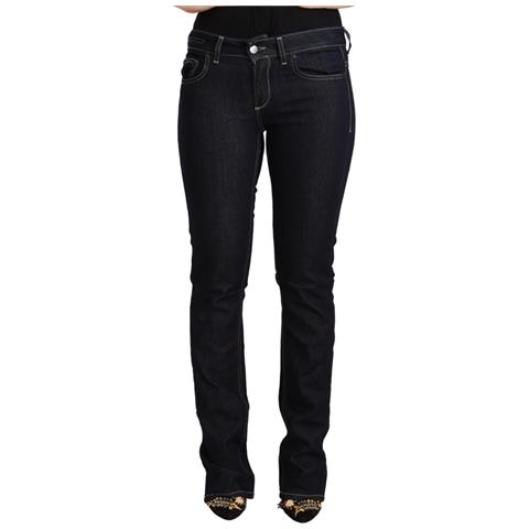 Jeans Skinny Denim Skinny Vita Bassa Elasticizzati Cotone Nero - W28 - Foto 1