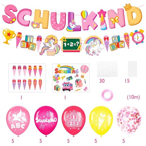 Set Di Decorazioni Per L'inizio Dell'anno Scolastico Delle Ragazze Di Elidepe - Foto 2