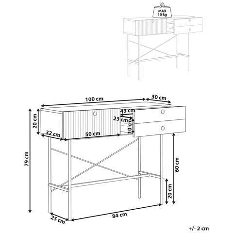 Tavolino Consolle Coventry Nero - Foto 7