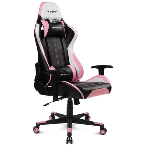 DR175PINK sedia per videogioco Sedia per gaming universale Seduta imbottita Rosa, Nero, Bianco - Foto 1