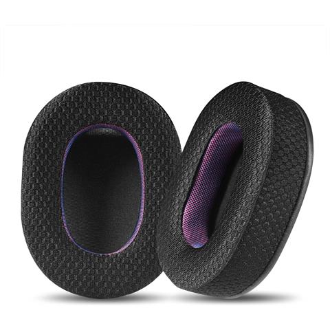 Cuscinetti Auricolari In Tessuto Nero Viola Per Cuffie Sony - Foto 1