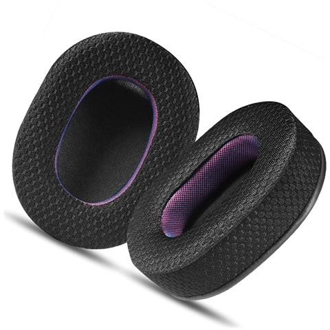 Cuscinetti Auricolari In Tessuto Nero Viola Per Cuffie Sony - Foto 2