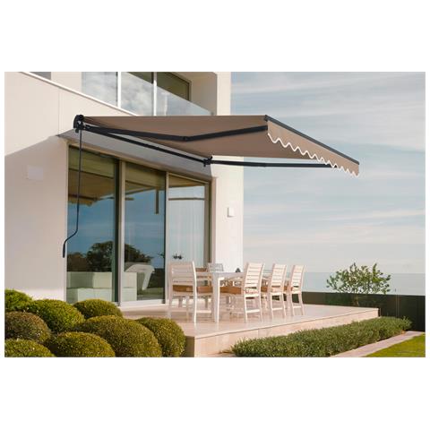 Tenda Manuale Monoblocco 3m X 2,5m - Cazeboo - Vecchio - Retrattile - Taupe - Anti-uv - Superficie Coperta 7,5m² - Densità 320m² - Idrorepellente - Foto 1