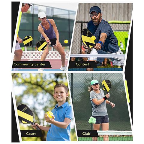 Set Da Pickleball - Racchette, Palline E Borsa In Fibra Di Vetro 14#modello - Foto 2