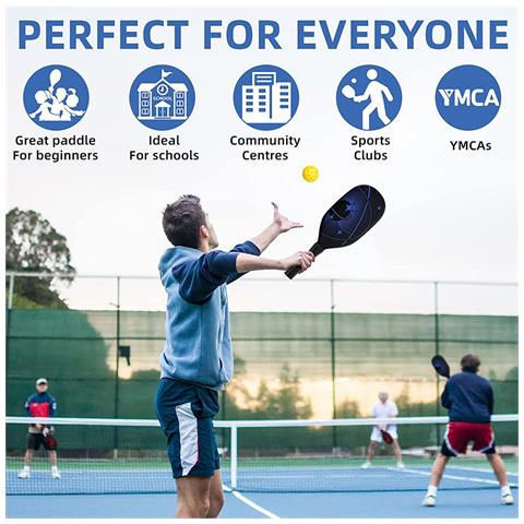 Set Da Pickleball - Racchette, Palline E Borsa In Fibra Di Vetro 14#modello - Foto 5