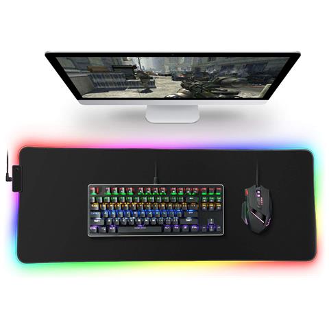 Tappetino Da Gaming Gms-wt-5 Con Luci Led Rgb. Dimensione 80x30cm, Spessore 4mm. - Foto 4