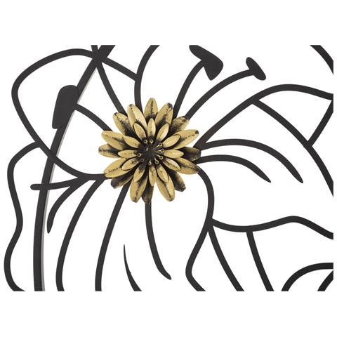 Decorazione In Metallo 3d Mf34 - Nero - Metallo - 63x2x69 Cm - Foto 2