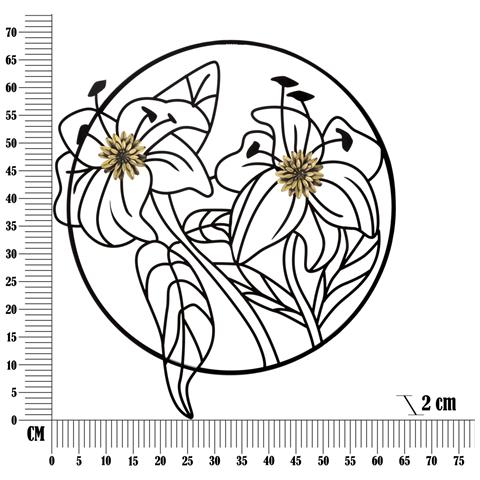 Decorazione In Metallo 3d Mf34 - Nero - Metallo - 63x2x69 Cm - Foto 6