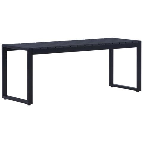 Lusso Casadino -  Panchina Da Giardino 120,5 Cm In Pannello Ps Nero - Foto 2
