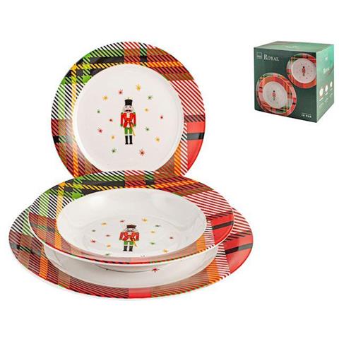 Servizio tavola natalizio 18 pezzi ala Royal in porcellana decorata - Foto 1