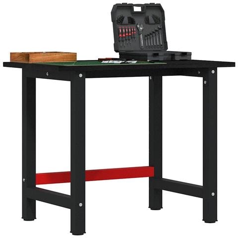 Banco Lavoro Marrone Scuro 100x60x81,5 cm Legno Massello Rovere - Foto 2