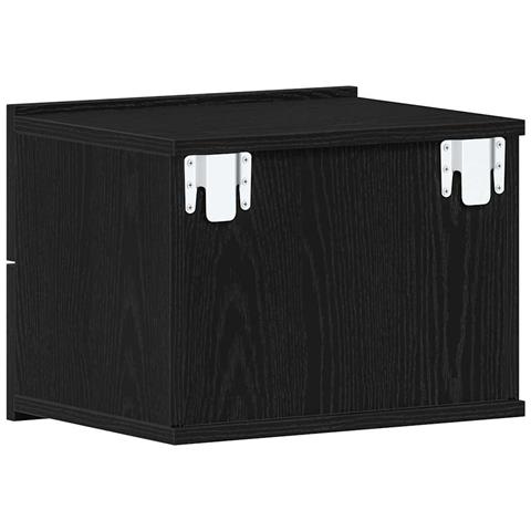 Armadio da Notte con cassetto 2 pcs Rovere nero 40 x 30 x 30 cm - Foto 9