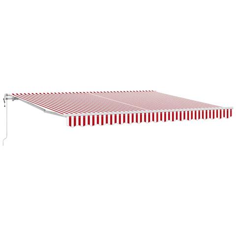 Tenda Retrattile 400 × 300 cm Rosso e bianco - Foto 1