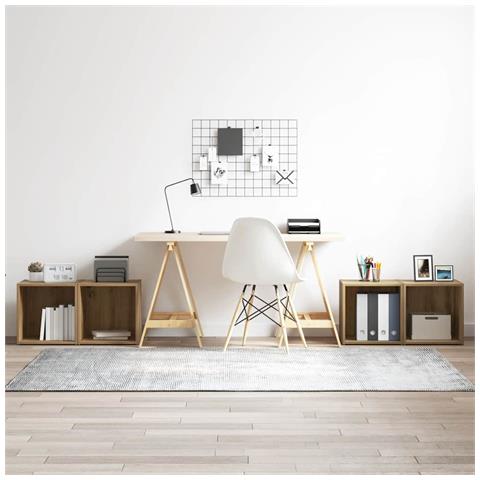 Mobile TV 4 pcs Marrone 37 x 35 x 37 cm Legno multistrato - Foto 2