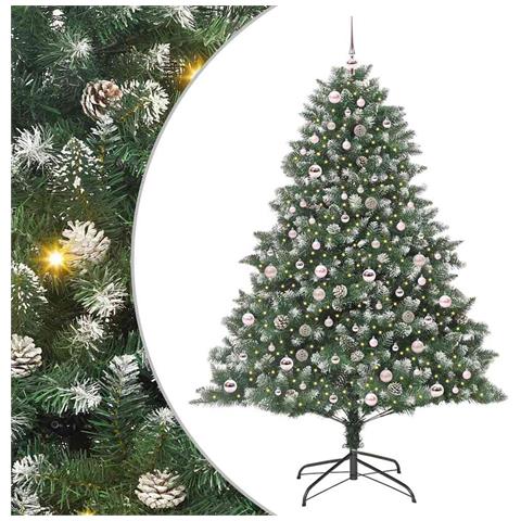 Albero di Natale artificiale con 300 LED Verde 210 cm - Foto 1