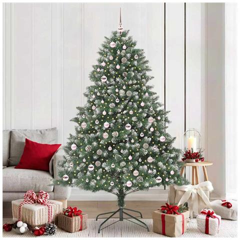 Albero di Natale artificiale con 300 LED Verde 210 cm - Foto 2