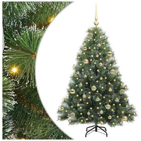 Albero di Natale artificiale con 150 LED Verde 150 cm PE e PVC - Foto 1