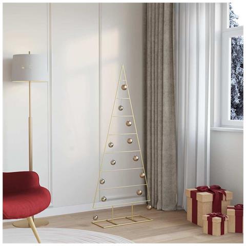 Albero di Natale in metallo con supporto Oro 150 cm - Foto 2