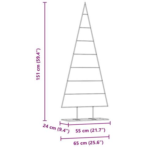 Albero di Natale in metallo con supporto Oro 150 cm - Foto 9