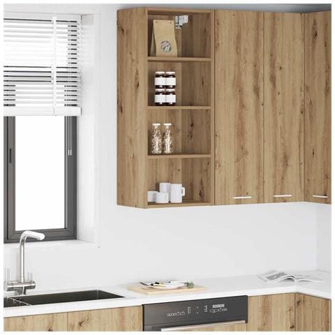 Armadio pensile Riga Rovere artigianale 40 x 29,5 x 100 cm - Foto 2