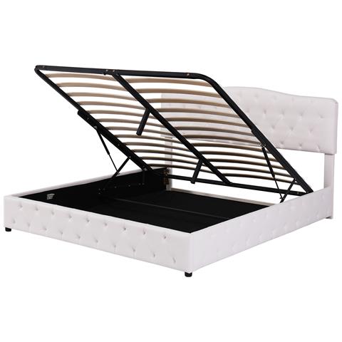 Letto Imbottito Con Design Classico E Moderno E Testiera Spessa - Foto 3