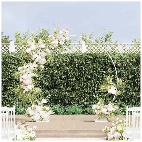 Arco Nuziale Bianco 220 x 45 x 200 cm Acciaio - Foto 2