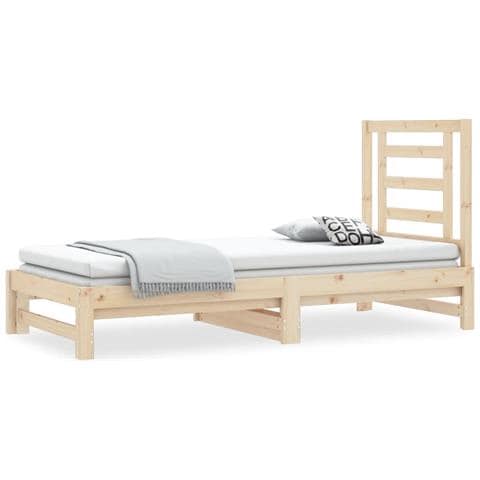 Dormeuse Estraibile 2x (90x200) cm in Legno Massello di Pino - Foto 1