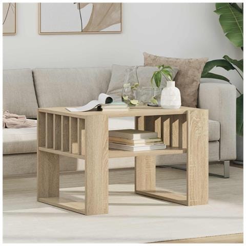 Tavolino da salotto Rovere Sonoma 66 x 49,5 x 45 cm - Foto 2