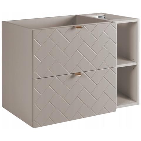 | Mobiletto 80 cm - Beige Mat - Mobili da bagno - Mobiletti - Senza ripiano - Beige Library - Foto 1