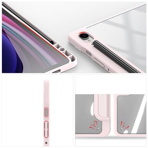 Cover per Galaxy Tab S10 Lite / S10 FE / S9 FE / S9 - Pelle /PU, Rosa - Foto 2