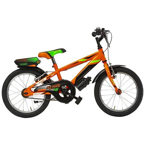 Bici A Sfera Bimbo Misura 16 Mountain Bike Modello Stark Sr16 Bicicletta Mtb Da Bambino 1v - 23 Arancio Nero Verde Fluo - Foto 1