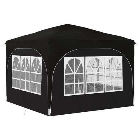 Tenda per feste a pop-up 290 x 290 x 245 cm Nero - Foto 9