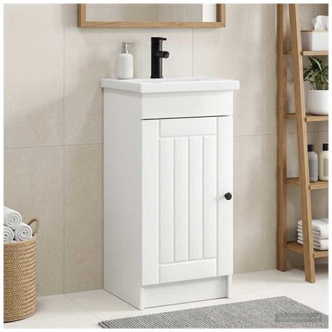Mobile da bagno con lavabo Bianco Lucido 42 x 40 x 84,5 cm - Foto 2