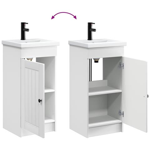 Mobile da bagno con lavabo Bianco Lucido 42 x 40 x 84,5 cm - Foto 9