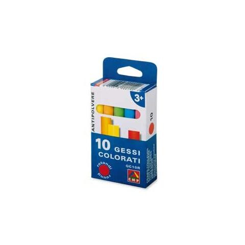 confezione da 10 pezzi - scatola 10 gessetti tondi colorati cmp - Foto 1