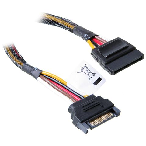 Sata Power Cable Extension, Maschio / femmina, 0,3m, Nero - Foto 1