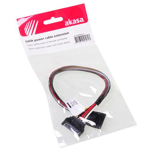 Sata Power Cable Extension, Maschio / femmina, 0,3m, Nero - Foto 3