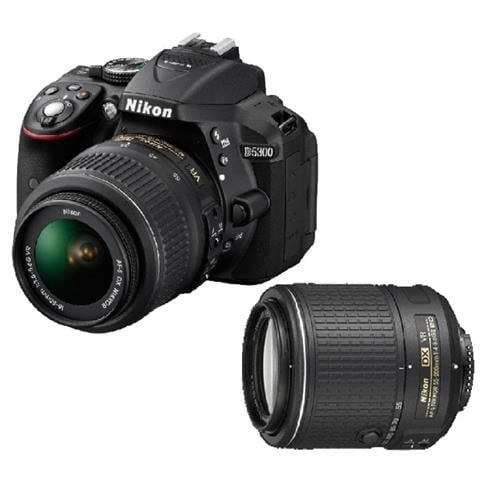 D5300 Fotocamera Digitale con Obiettivo AF-S DX 18-55 mm VR II e Obiettivo AF-S DX 55-200 mm VR II - Europa - Foto 1