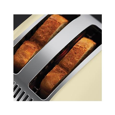 Tostapane Colours Classic Cream 23334-56 Acciaio Inox Ampie Fessure Funzione Defrost 1100 Watt - Foto 7