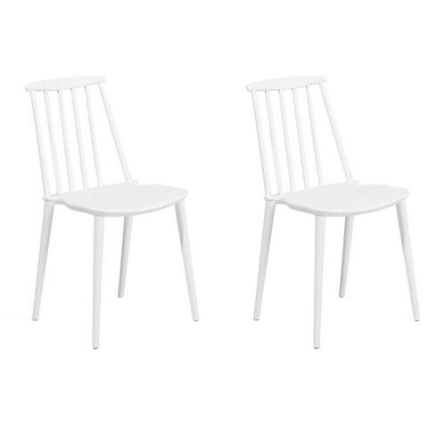 Set Di 2 Sedie Da Pranzo In Colore Bianco Ventnor - Foto 1