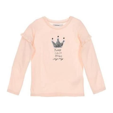 Minnie Tee Shirt Maniche Lunghe per Bambina Ecru da 4/ a 10/ Anni