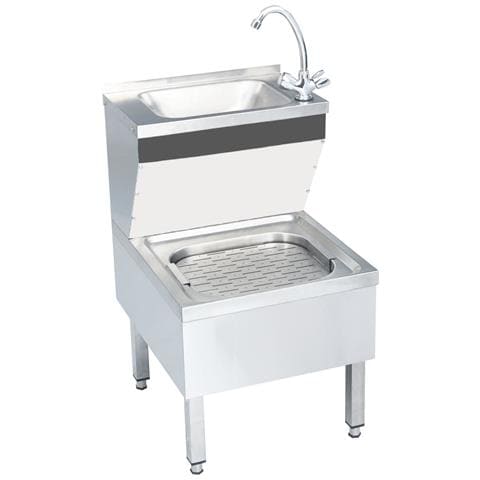 Lavandino Commerciale Con Rubinetto Da Pavimento Acciaio Inox - Foto 1
