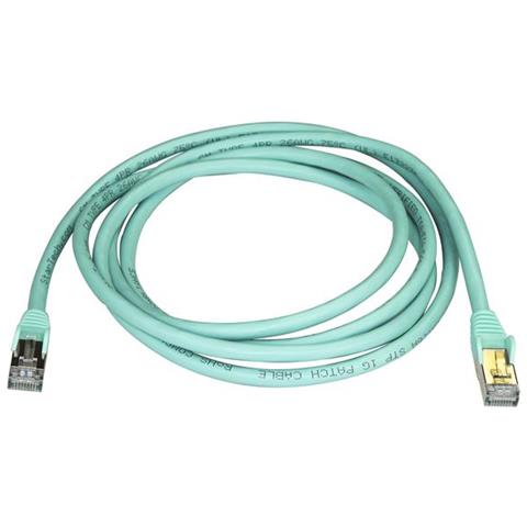 Cavo di Rete Ethernet Cat6a - Cavo Schermato STP da 2m - Cavo RJ45 Antigroviglio - Turchese - Foto 2