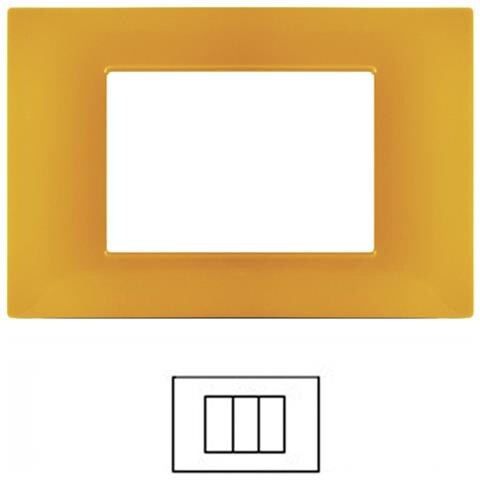 Placca 2 3 4 7 Posti Arancione Vimar Plana Compatibile - Foto 1