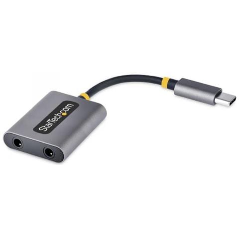 Adattatore USB-C a Jack 3.5mm - Splitter USB Type C per 2 Cuffie con Microfono - Scheda Audio Esterna USB C con 2 Uscite Jack /Aux - Sdoppiatore Jack USB Tipo C per Due Auricolari /Mic - DAC 24-bit - Foto 1