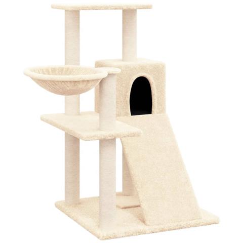 Albero Per Gatti Con Tiragraffi In Sisal Crema 82 Cm - Foto 1